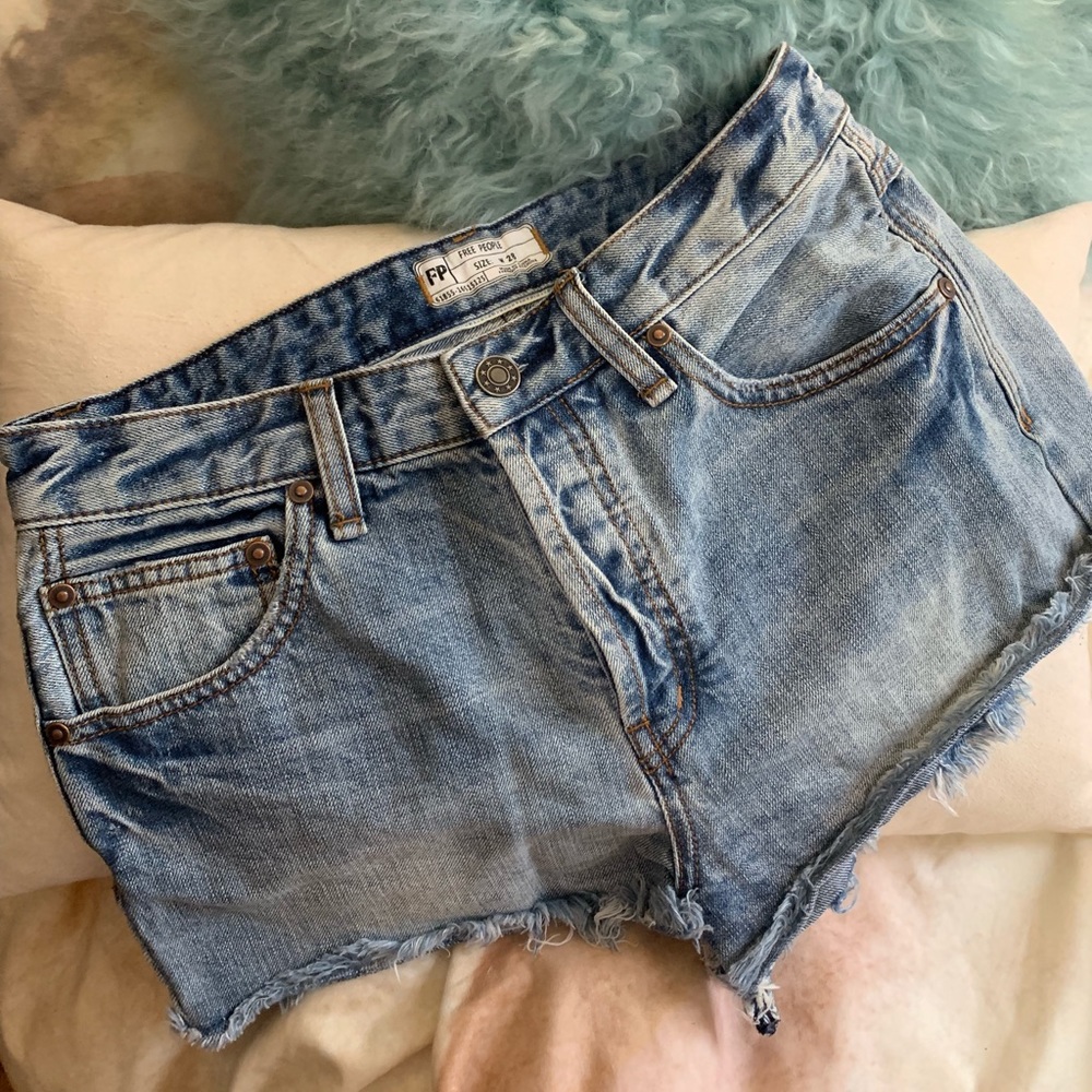 Free People denim shorts